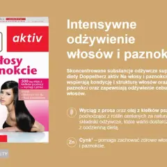 Suplement diety Doppelherz aktiv Na włosy i paznokcie z cynkiem. Intensywne odżywienie dla pięknych włosów i mocnych paznokci.